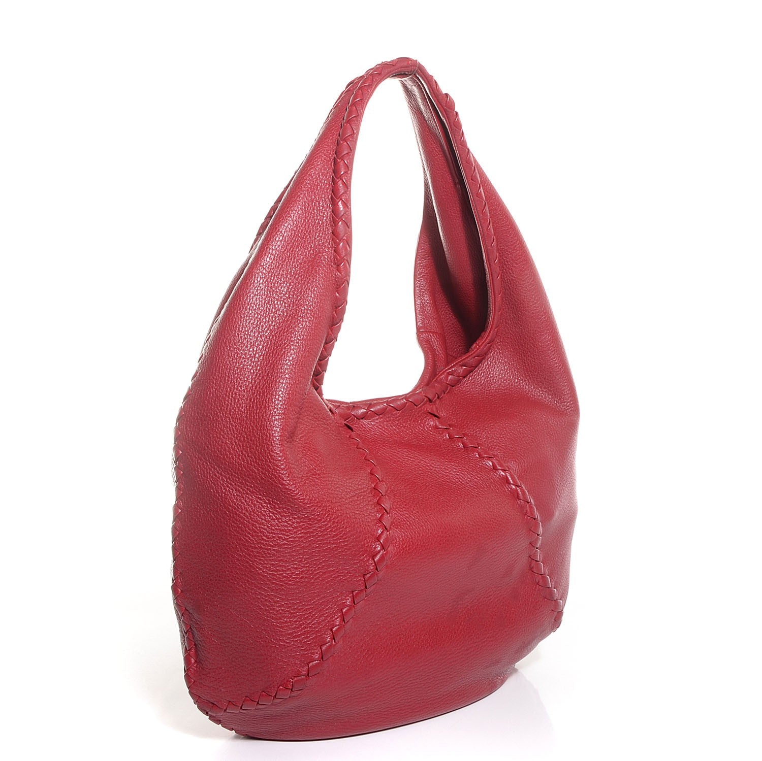 Bottega Veneta Cervo Deerskin Large Hobo Scarlet 3 of 9
