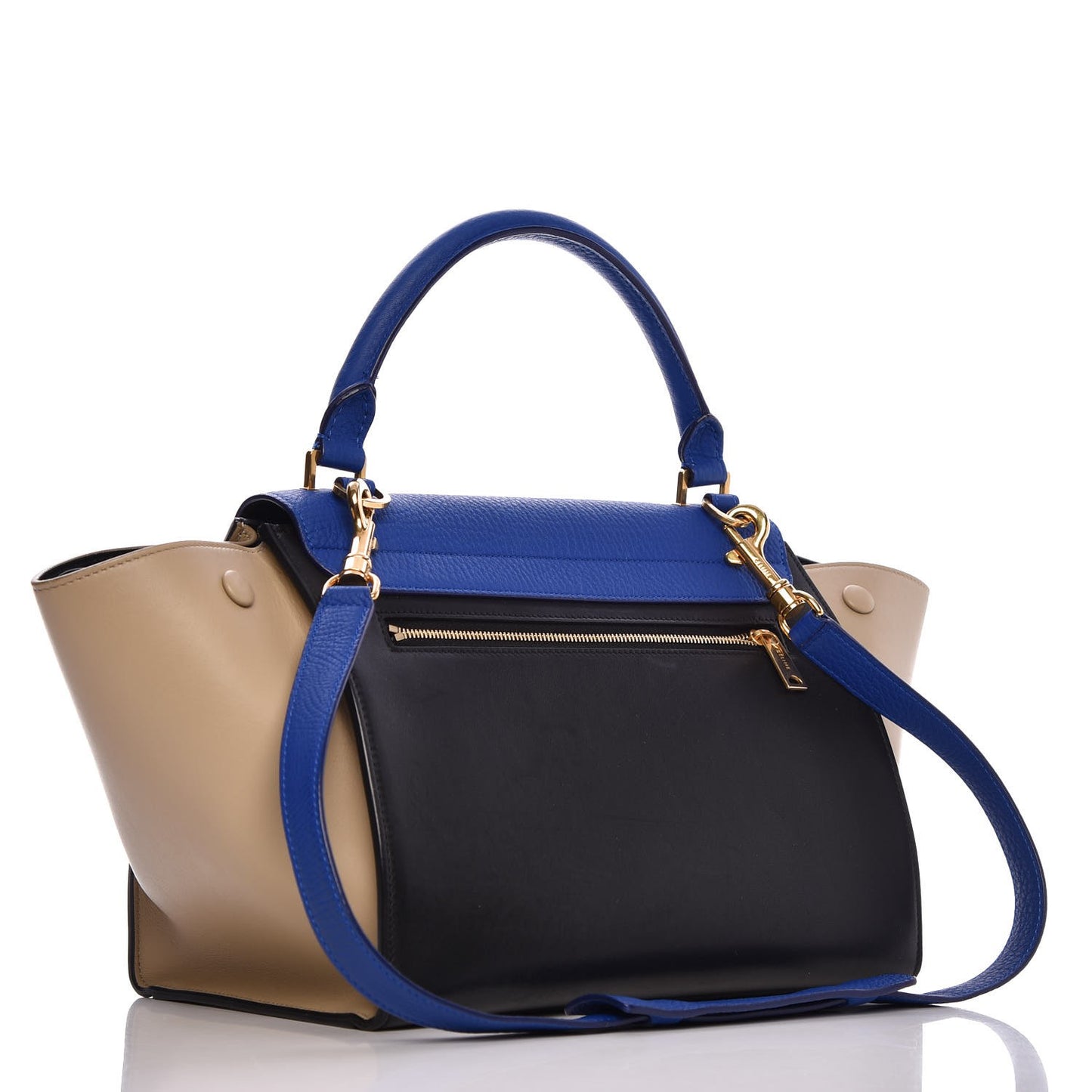 Elephant Calfskin Small Tri-color Trapeze