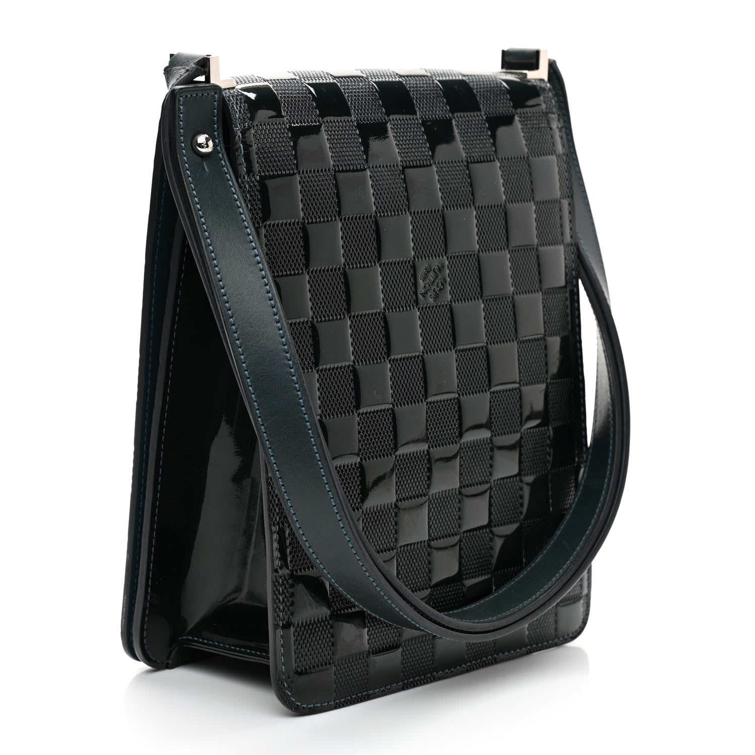 Louis Vuitton Damier Vernis Club Petrole Blue 3 of 16