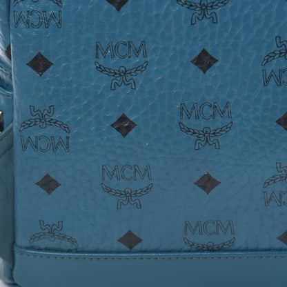 MCM Visetos Side Stud Mini Stark Backpack Teal 11 of 11