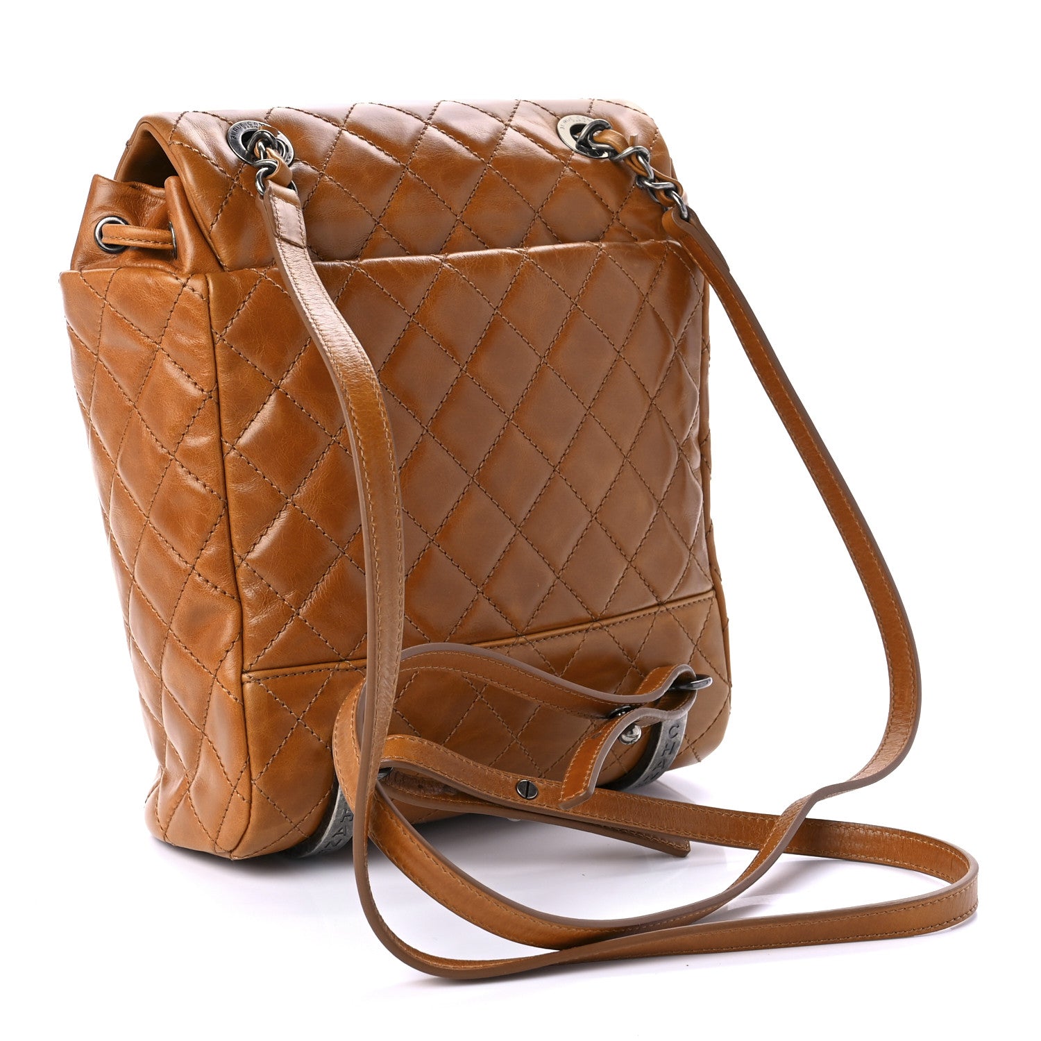 Chanel Glazed Calfskin Quilted Small Salzburg Backpack Brown 2 of 9