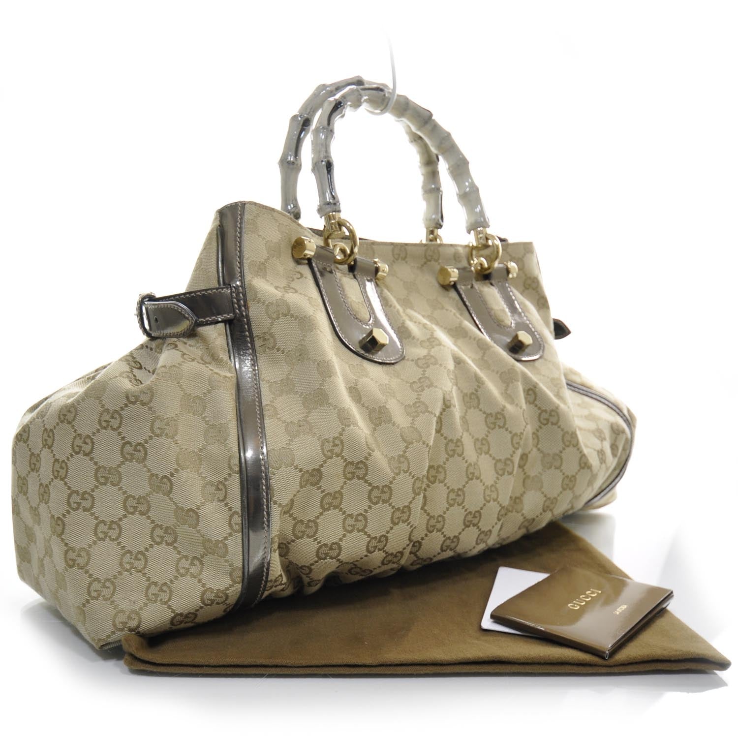 Gucci Monogram Pop Bamboo Large Top Handle Tote 2 of 10