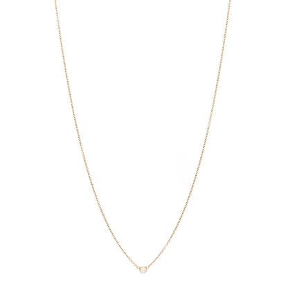 Tiffany 18K Yellow Gold Diamond .08ct Elsa Peretti Diamonds by the Yard Pendant Necklace 1 of 5