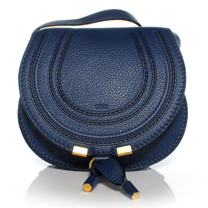 Chloe Calfskin Mini Marcie Round Crossbody Bag Royal Navy 1 of 8