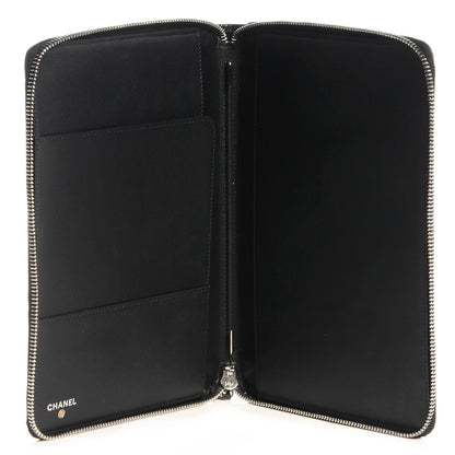 Chanel Patent Quilted Large Zip Around Agenda Black 5 of 8