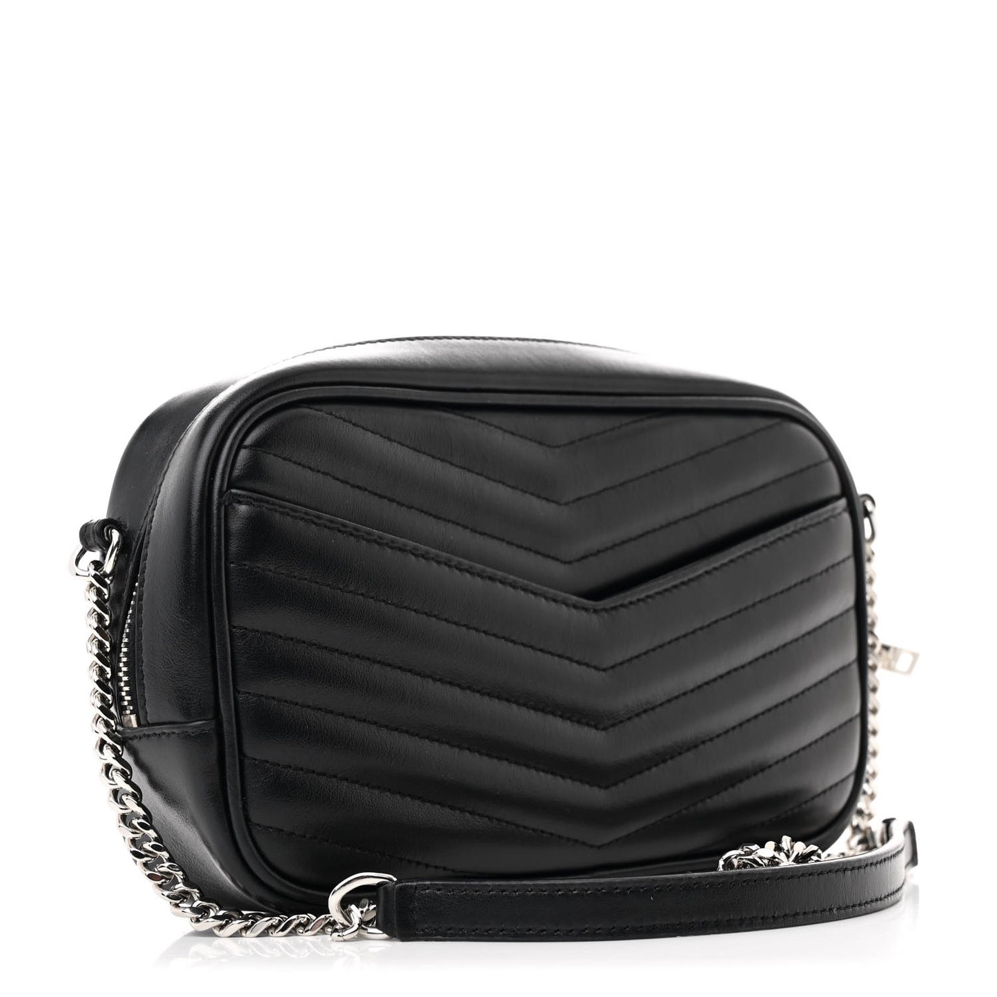 Calfskin Matelasse Monogram Mini Lou Camera Bag Black