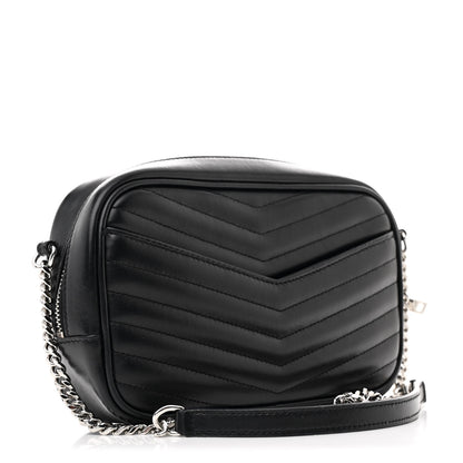 Saint Laurent Calfskin Matelasse Monogram Mini Lou Camera Bag Black 3 of 12