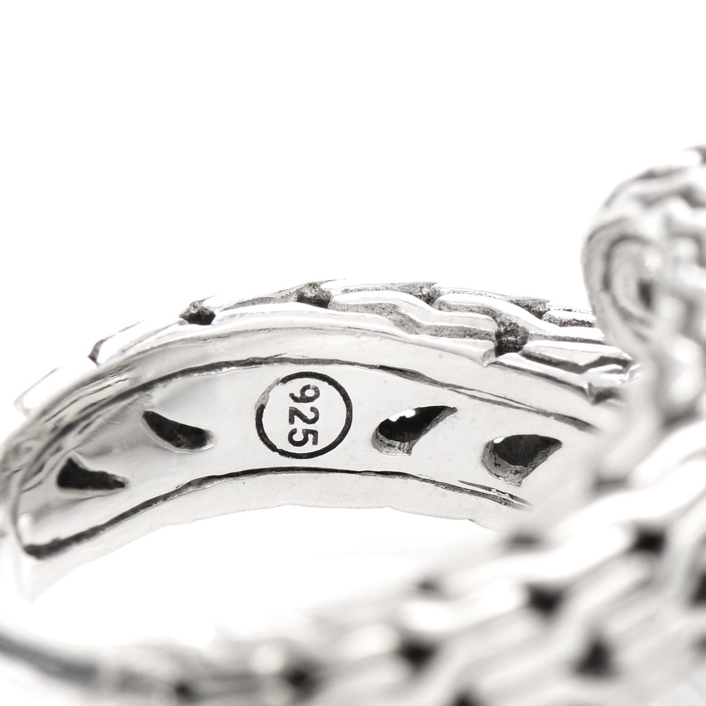 Sterling Silver Classic Chain Bypass Ring 55 7.25