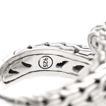 John Hardy Sterling Silver Classic Chain Bypass Ring 55 7.25 5 of 5