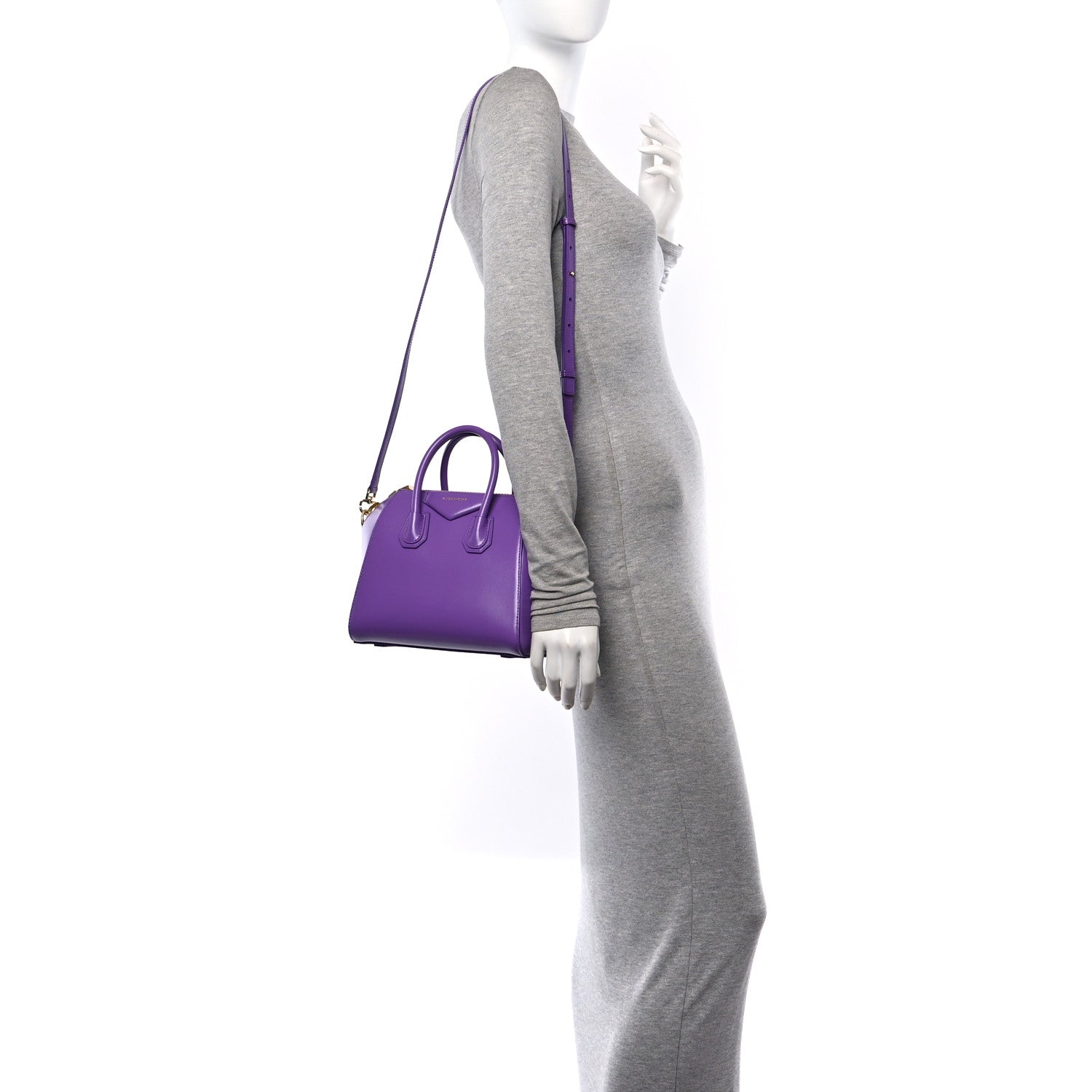 Givenchy Shiny Lord Calfskin Mini Antigona Ultraviolet 2 of 9