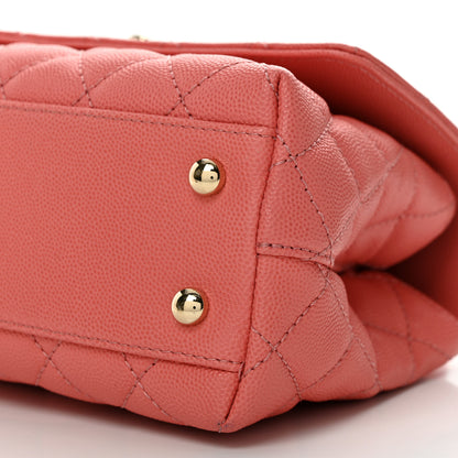 Chanel Caviar Quilted Mini Coco Handle Flap Pink 10 of 11