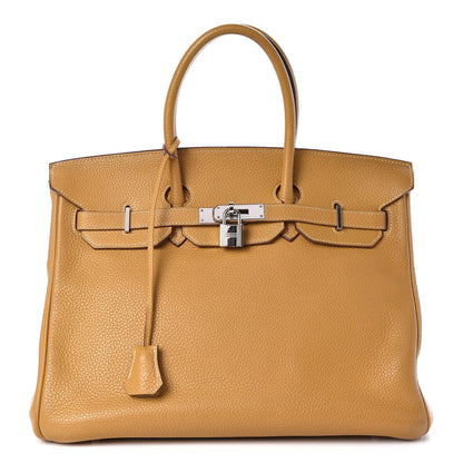 Hermes Taurillon Clemence Birkin 35 Curry 1 of 43