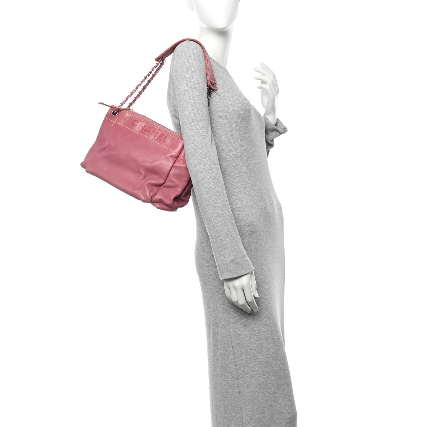 Lambskin Lax Accordion Hobo Pink