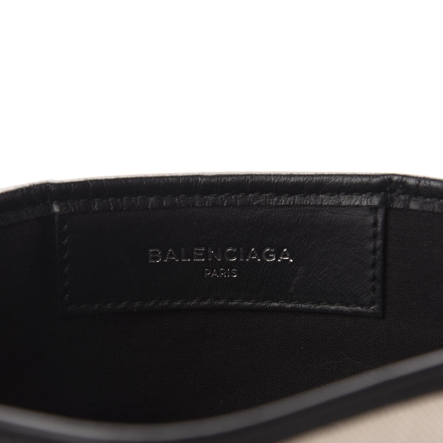 Balenciaga Cotton Canvas Calfskin Navy Cabas XS Natural Black 9 of 11