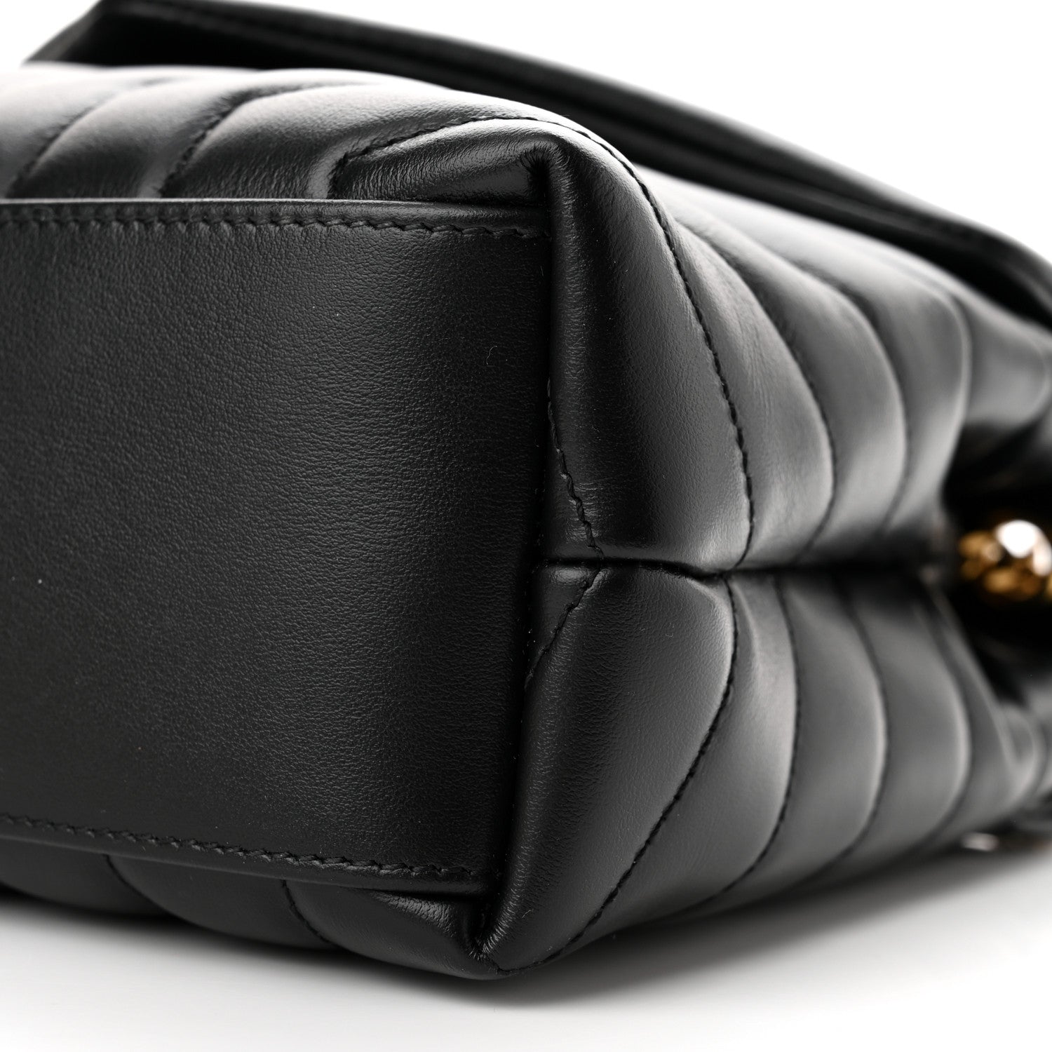 Saint Laurent Calfskin Y Quilted Monogram Small Loulou Chain Satchel Black 10 of 10
