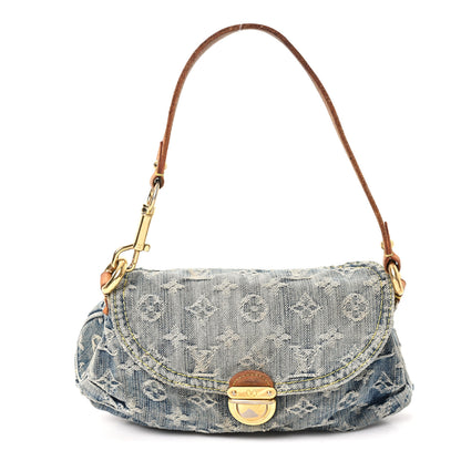Louis Vuitton Monogram Denim Mini Pleaty Blue 1 of 11