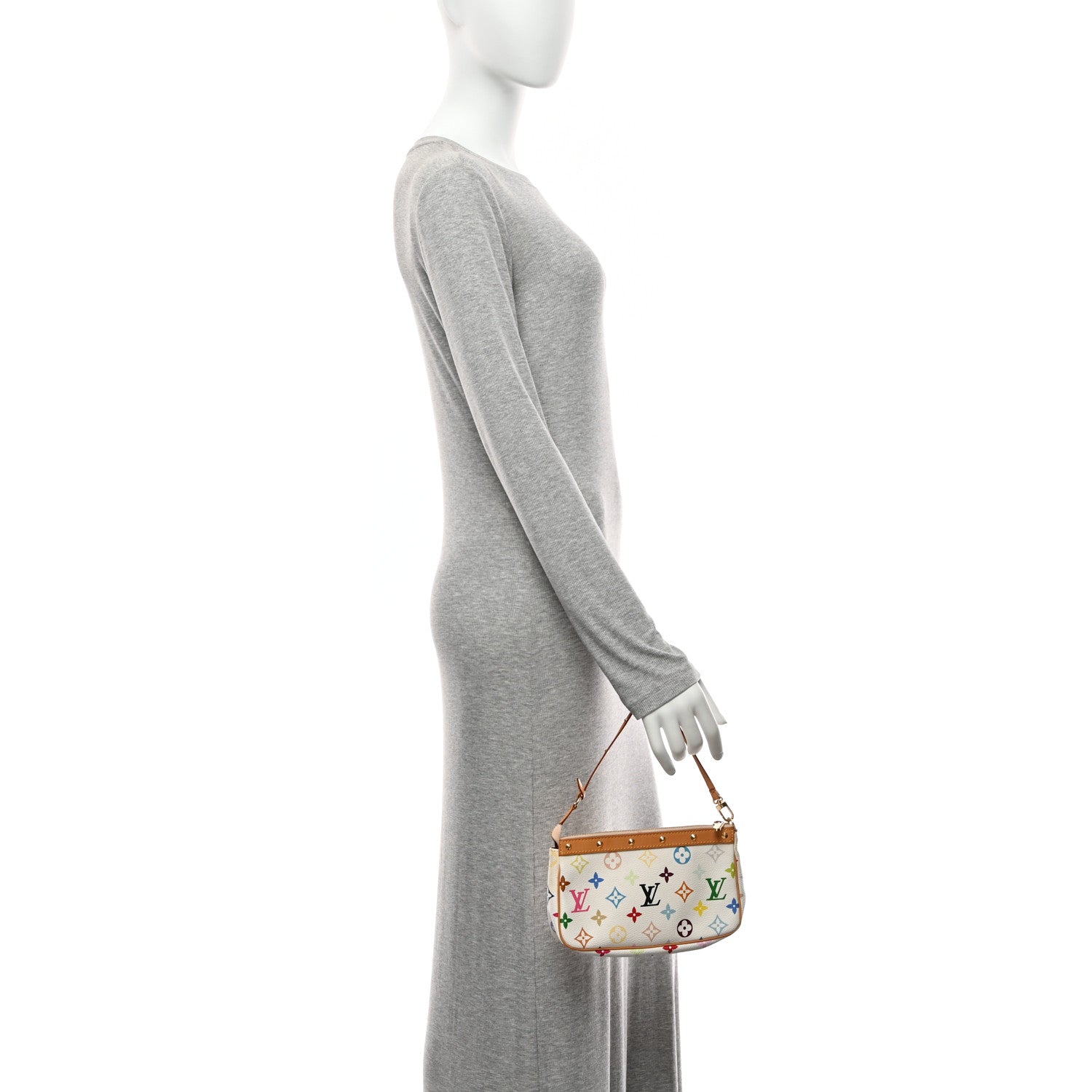 Louis Vuitton Monogram Multicolor Pochette Accessories White 2 of 10