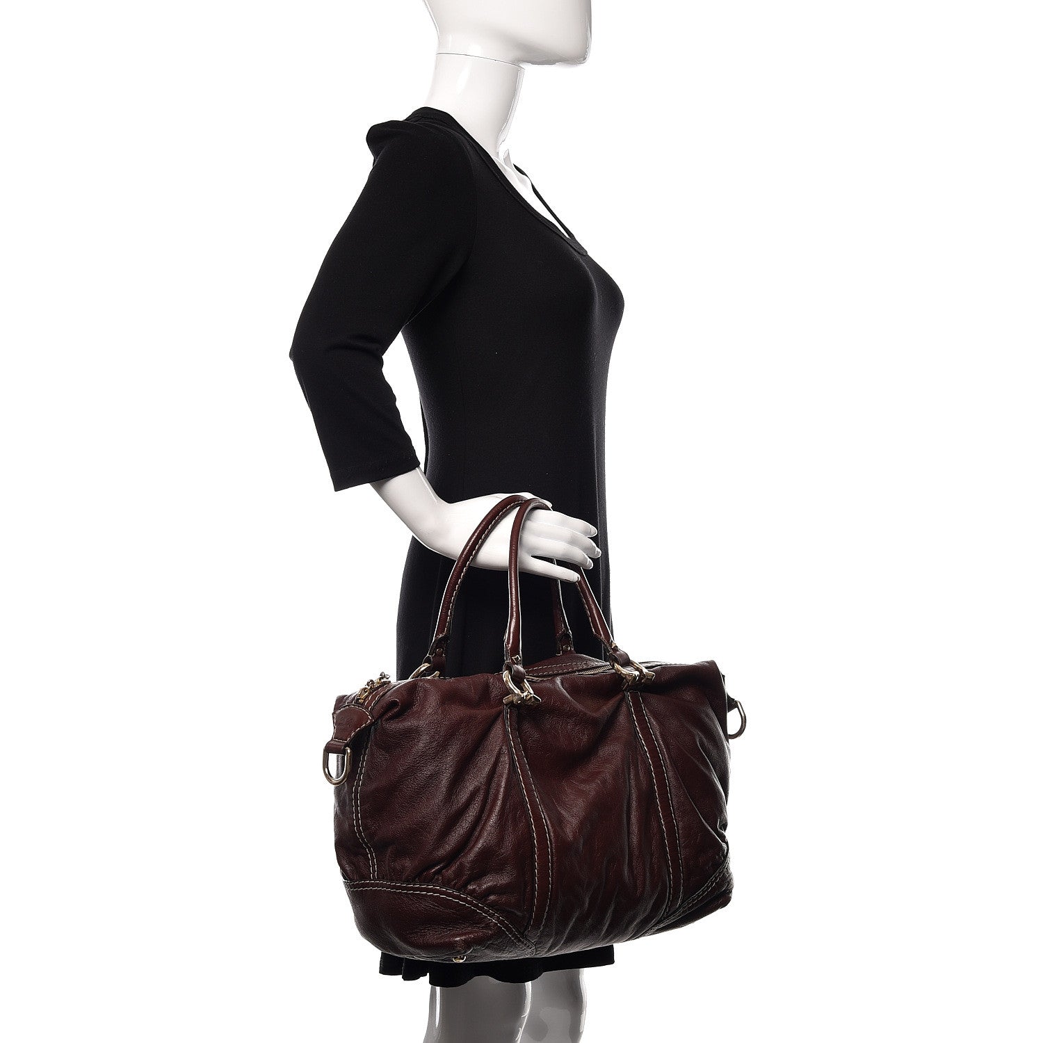 Gucci Calfskin Horsebit Medium Nail Boston Brown 2 of 15