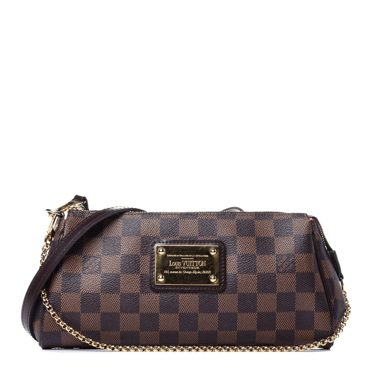Louis Vuitton Damier Ebene Eva Clutch 1 of 12
