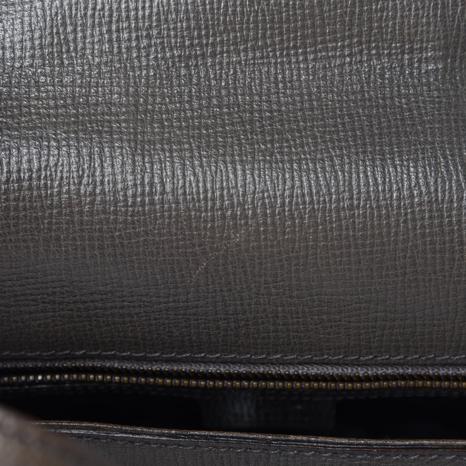 Gucci Calfskin Horsebit Chain Flap Shoulder Bag Grey 8 of 14