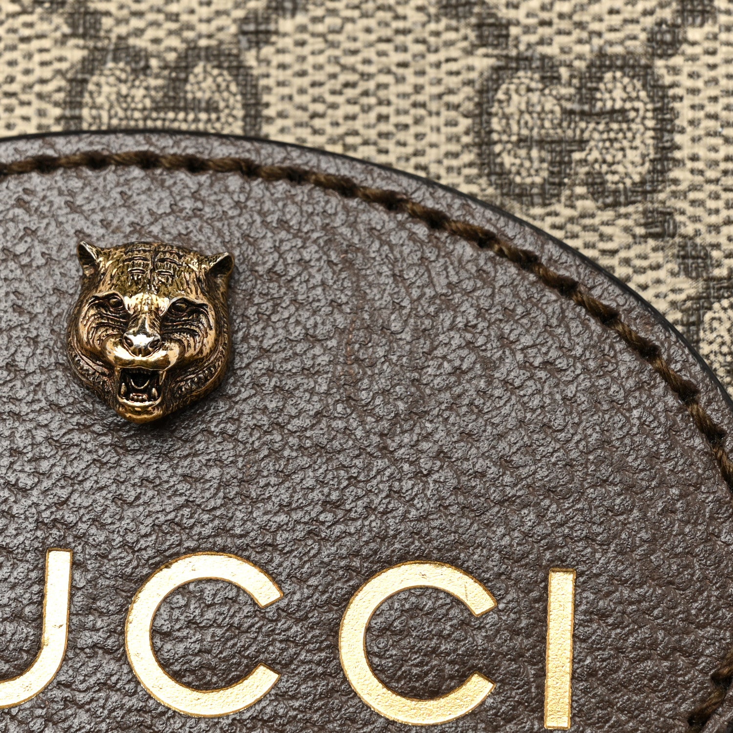 Gucci GG Supreme Monogram Web Neo Vintage Shoulder Bag Beige New Acero Crop 9 of 10