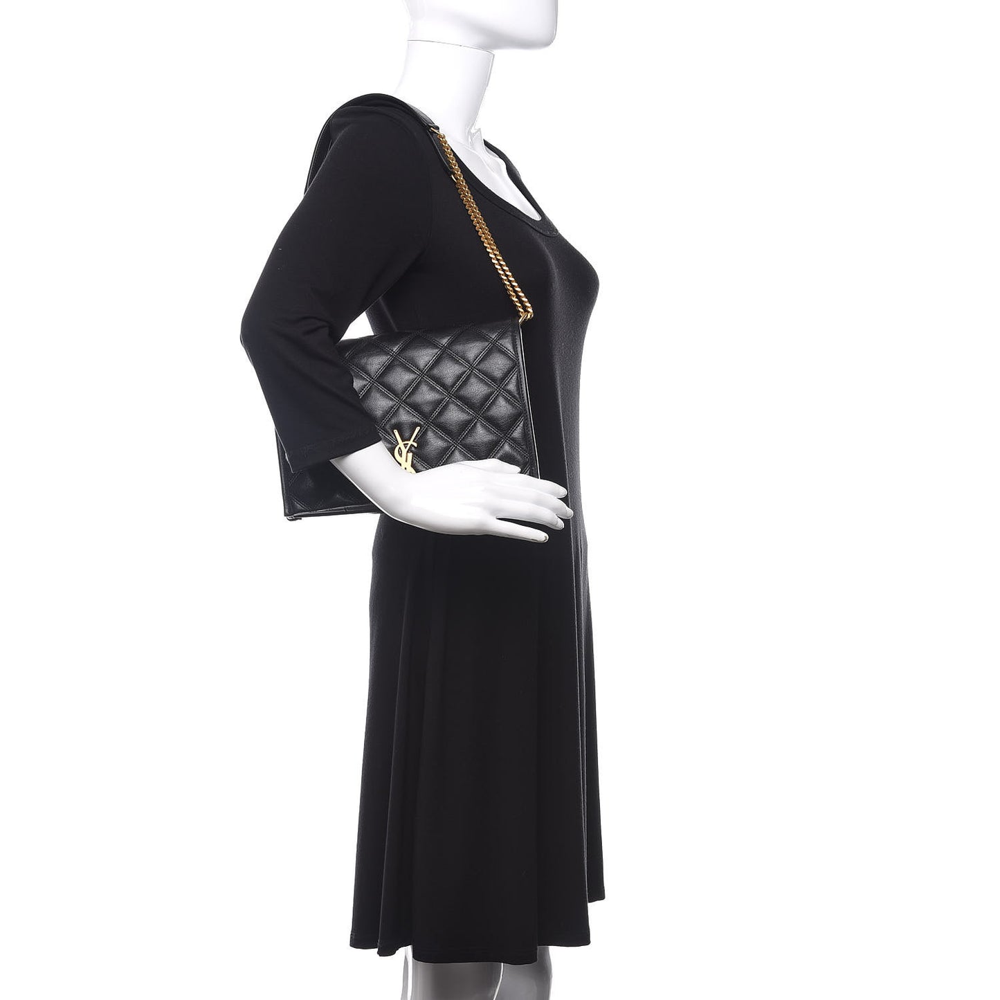 Lambskin Quilted Mini Becky Chain Bag Black
