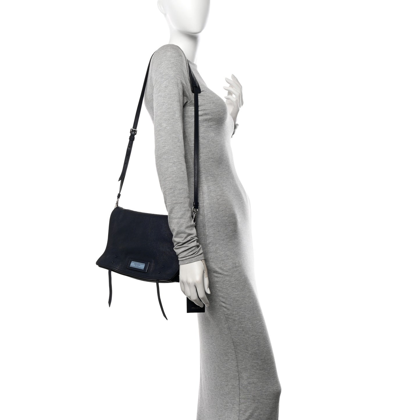 Glace Calf Etiquette Flap Inchiostro Astrale