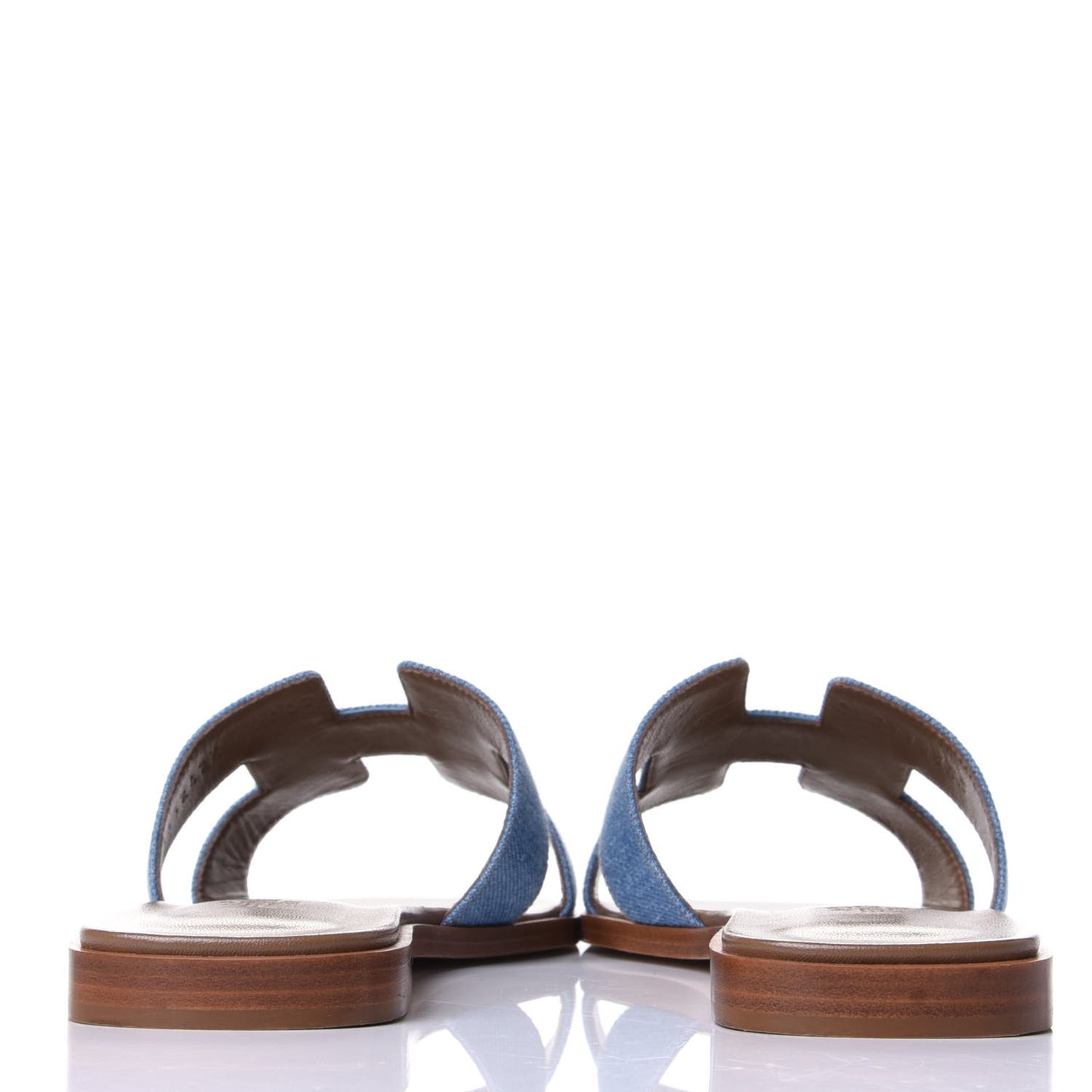 Denim Canvas Oran Sandals 37.5 Bleu Clair