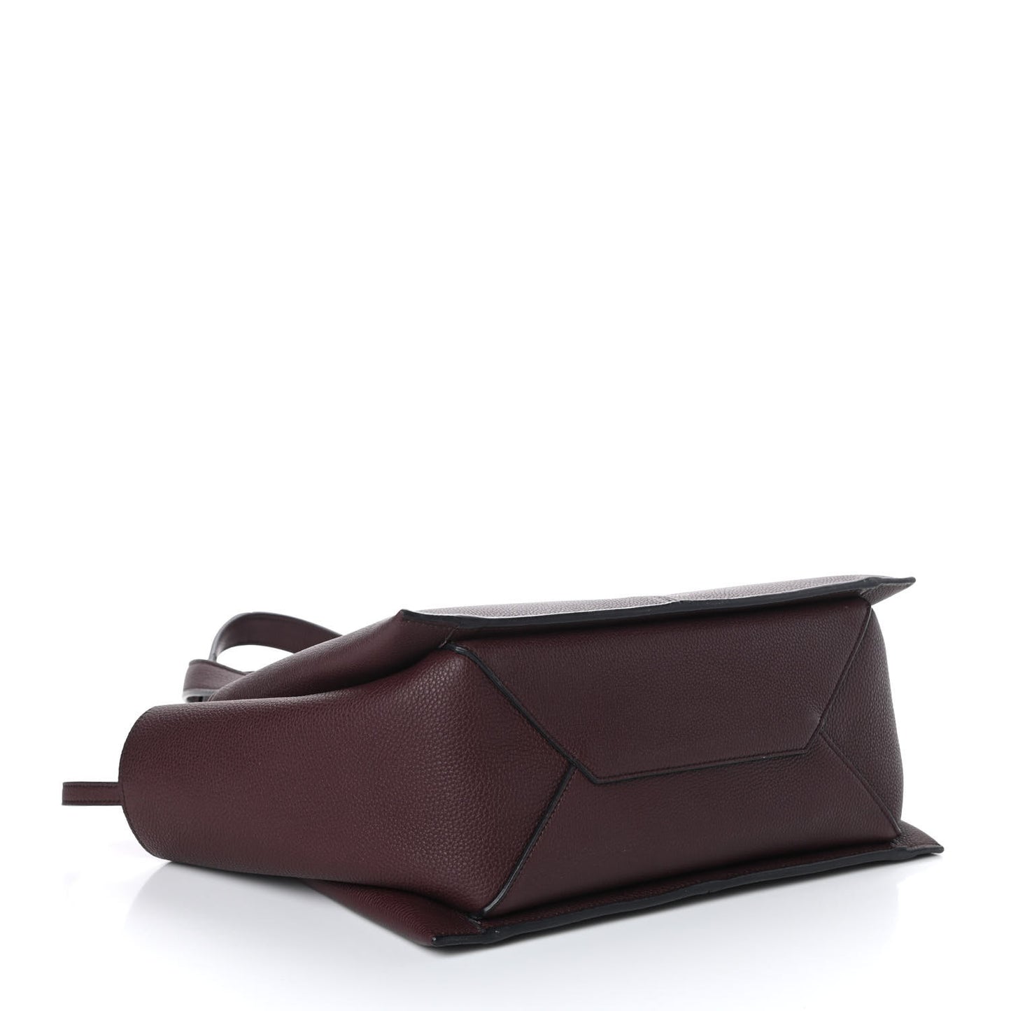 Baby Grained Calfskin Small Tri-Fold Bag Burgundy
