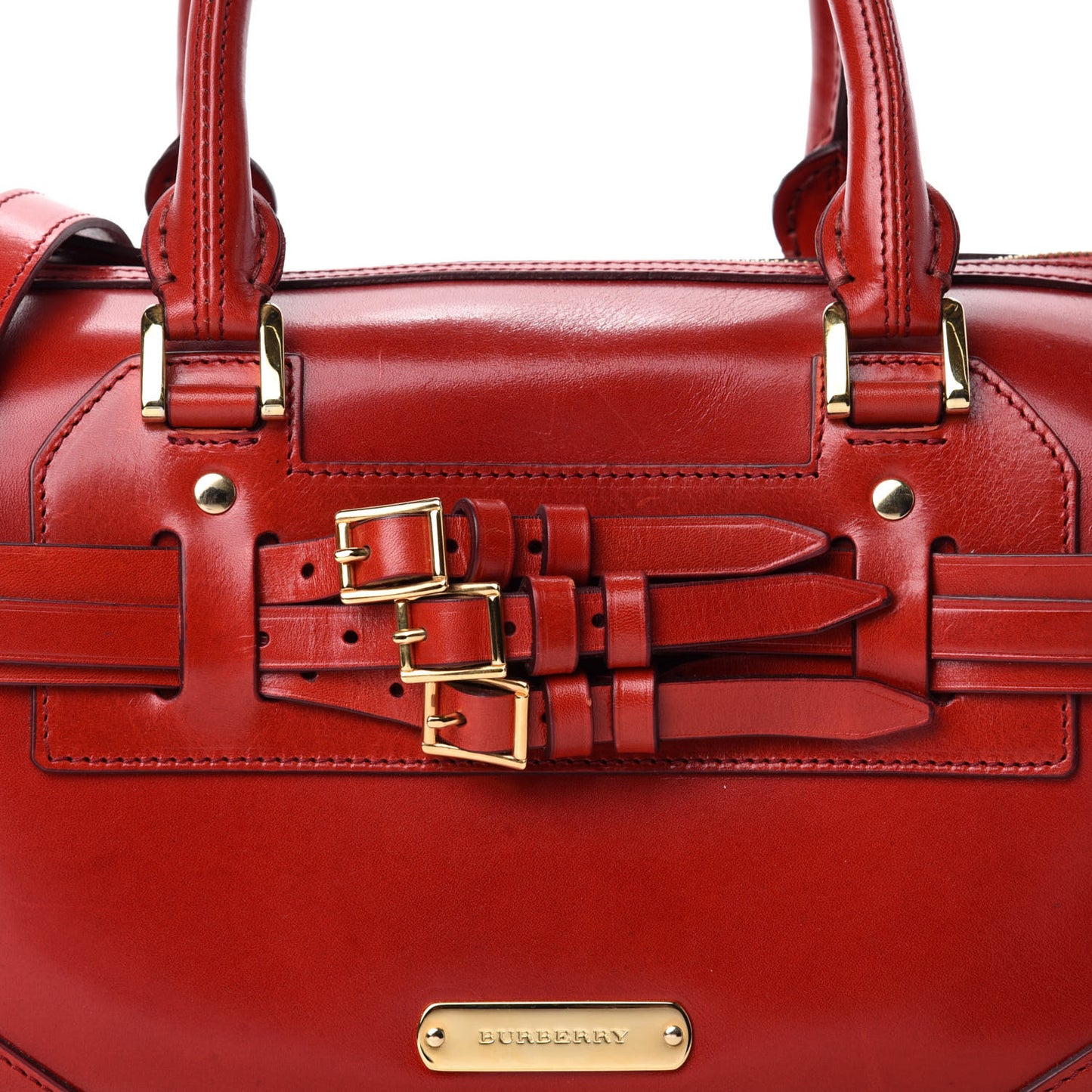 Bridle Calfskin Medium Alchester Bowling Bag Red