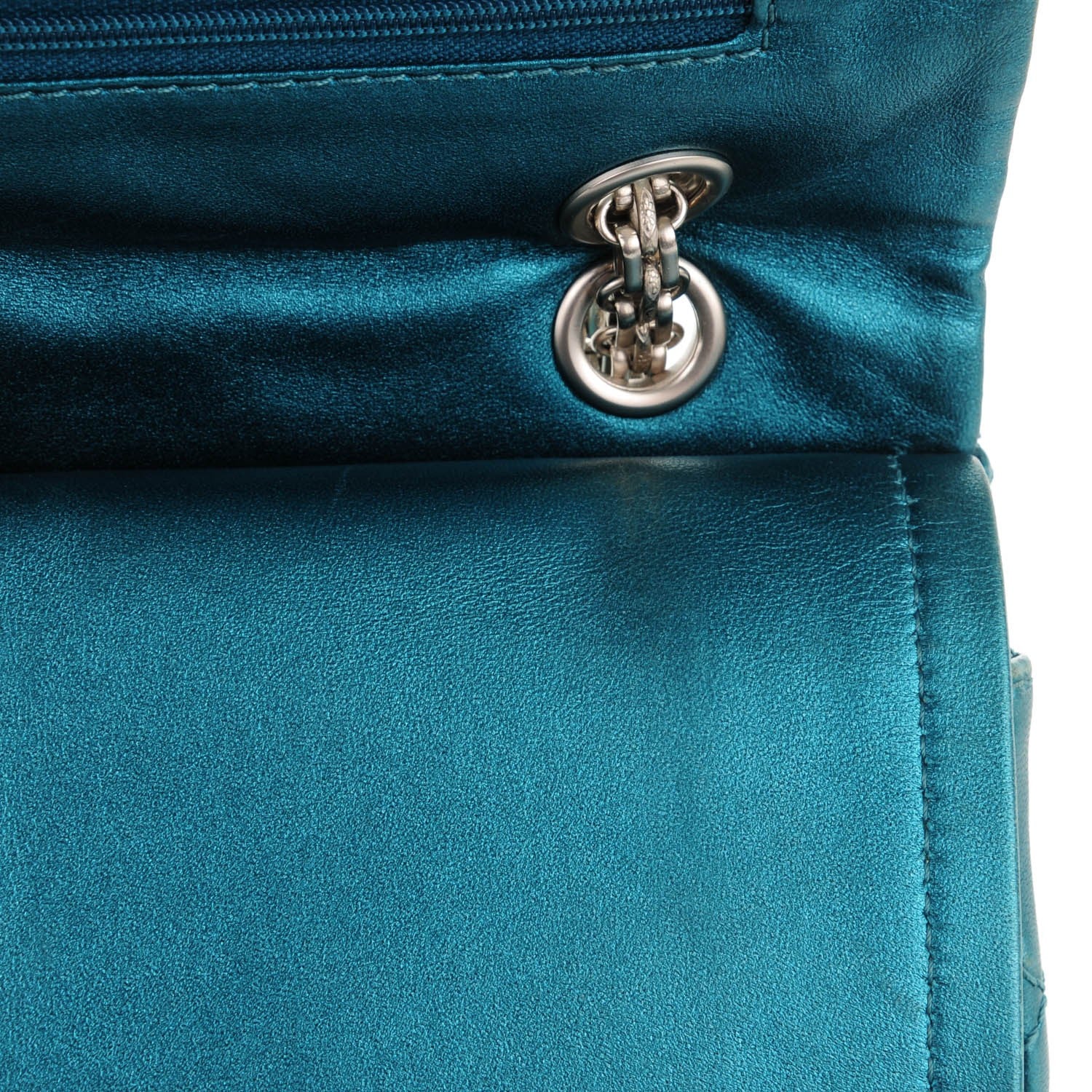 Chanel Metallic Calfskin Quilted 2.55 Reissue 227 Flap Turquoise 9 of 10