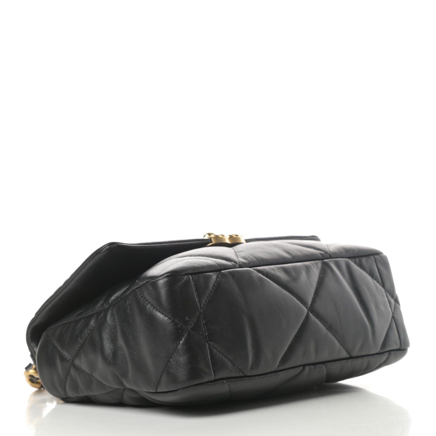 Goatskin Quilted Medium Chanel 19 Flap Black