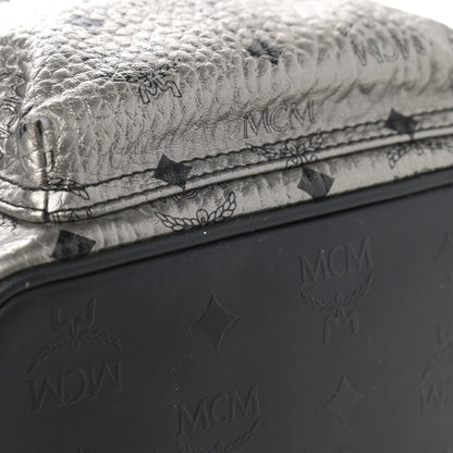 MCM Metallic Visetos Studded X-Mini Bebe Boo Backpack Silver 11 of 15