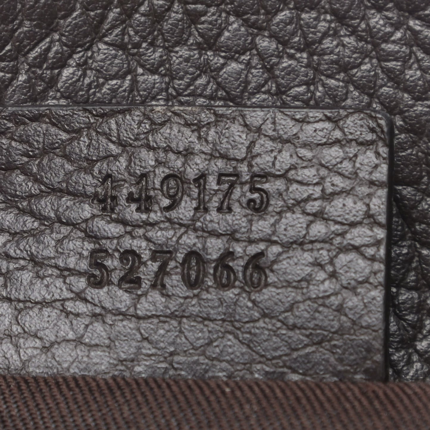 Monogram Dollar Calfskin O Drawstring Backpack Beige Ebony Testa di Moro Dark Chocolate
