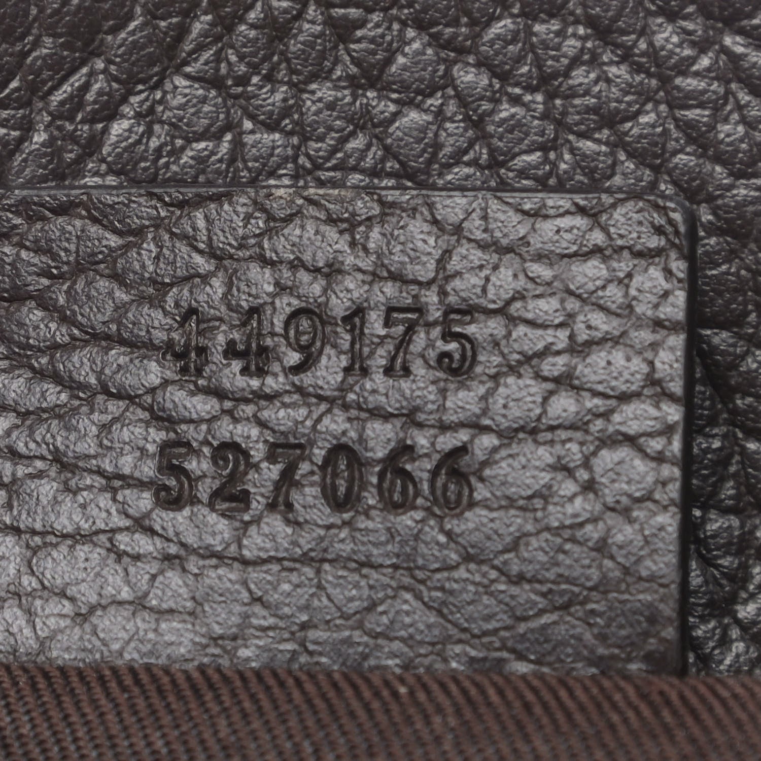Gucci Monogram Dollar Calfskin O Drawstring Backpack Beige Ebony Testa di Moro Dark Chocolate 7 of 9