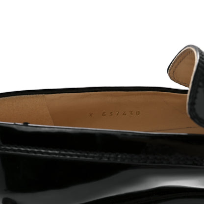 Chanel Shiny Calfskin Logo Loafers 40 Black 8 of 8