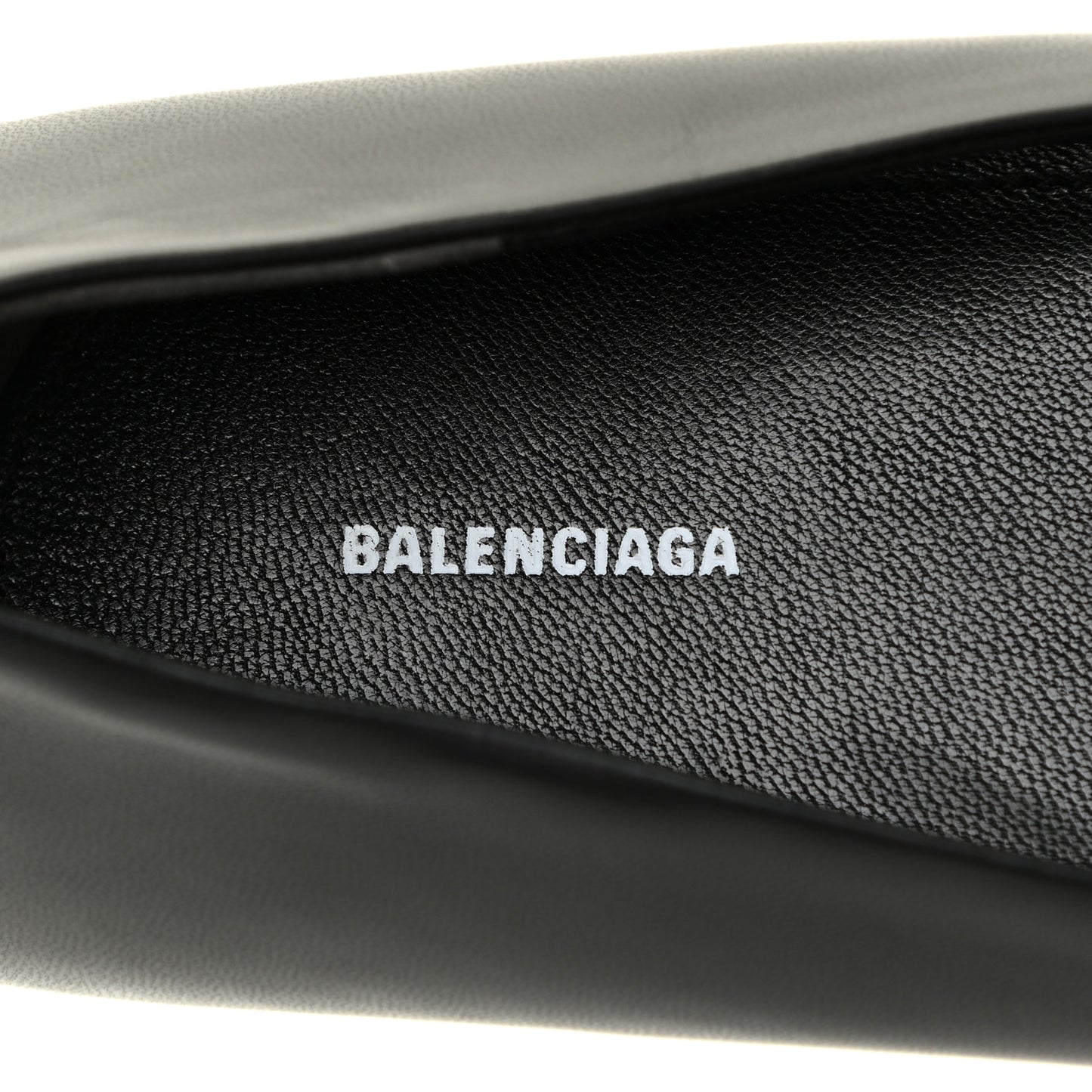 Calfskin BB Knife Pointy Toe Ballerina Flats 38.5 Black