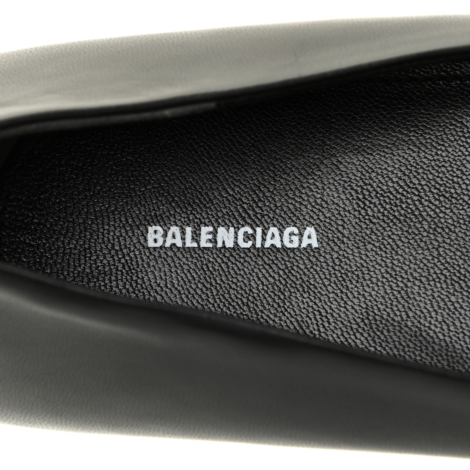 Balenciaga Calfskin BB Knife Pointy Toe Ballerina Flats 38.5 Black 10 of 12