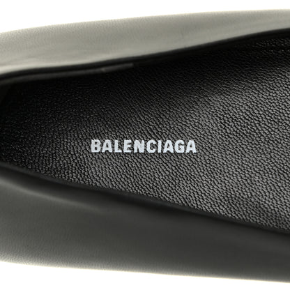 Balenciaga Calfskin BB Knife Pointy Toe Ballerina Flats 38.5 Black 10 of 12
