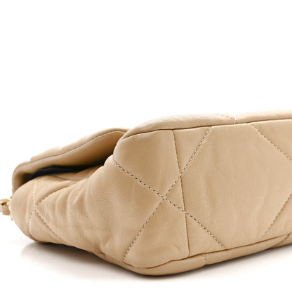 Chanel Goatskin Quilted Medium Chanel 19 Flap Dark Beige 9 of 10