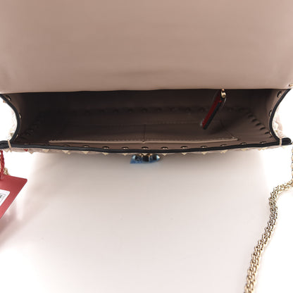 Valentino Garavani Lambskin Medium Rockstud Spike Shoulder Bag Poudre 5 of 9