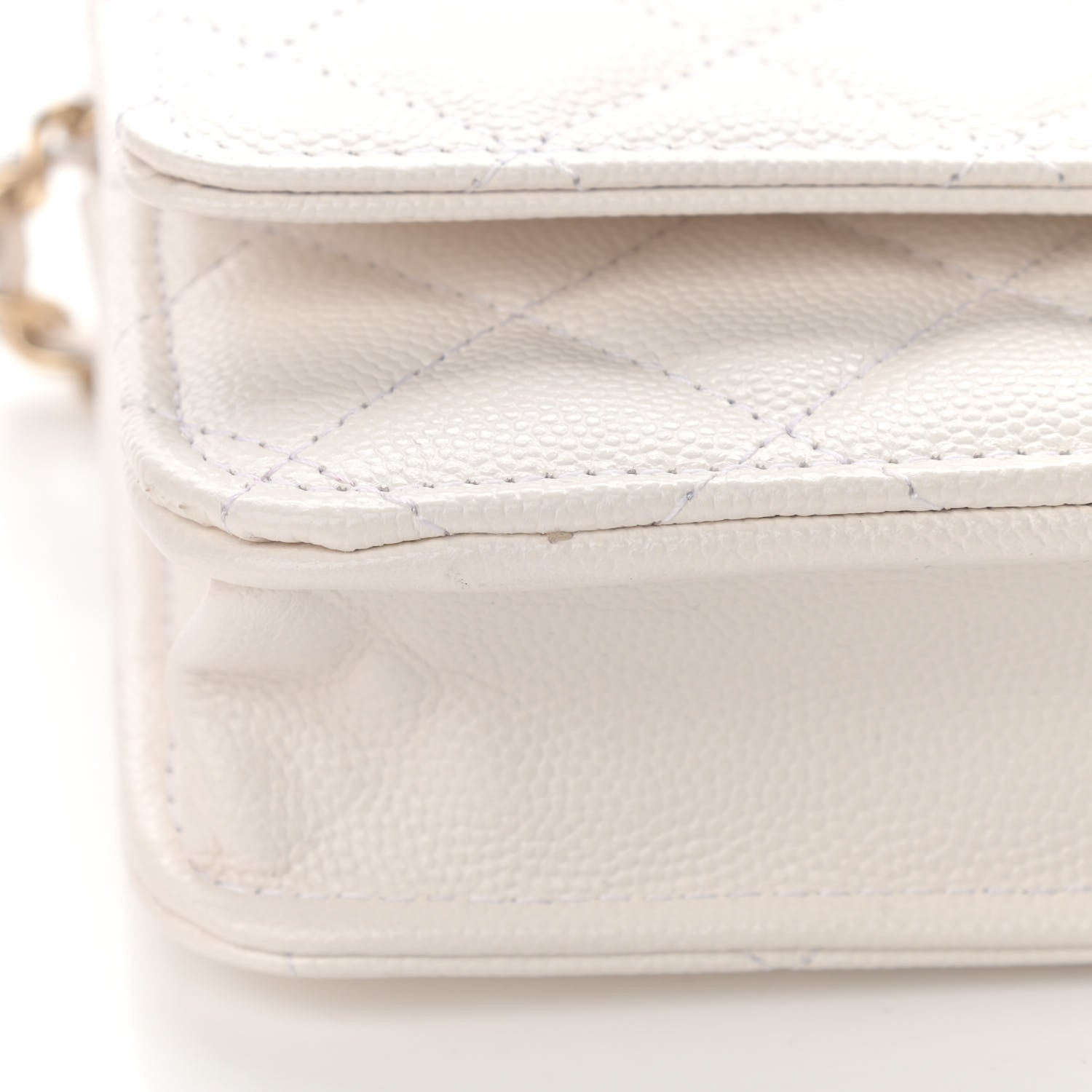 Chanel Caviar Quilted Wallet On Chain WOC White 12 of 13