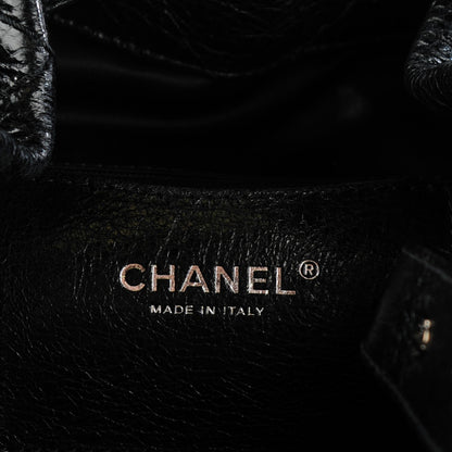 Chanel Glazed Calfskin On The Road Drawstring Tote Black 6 of 8