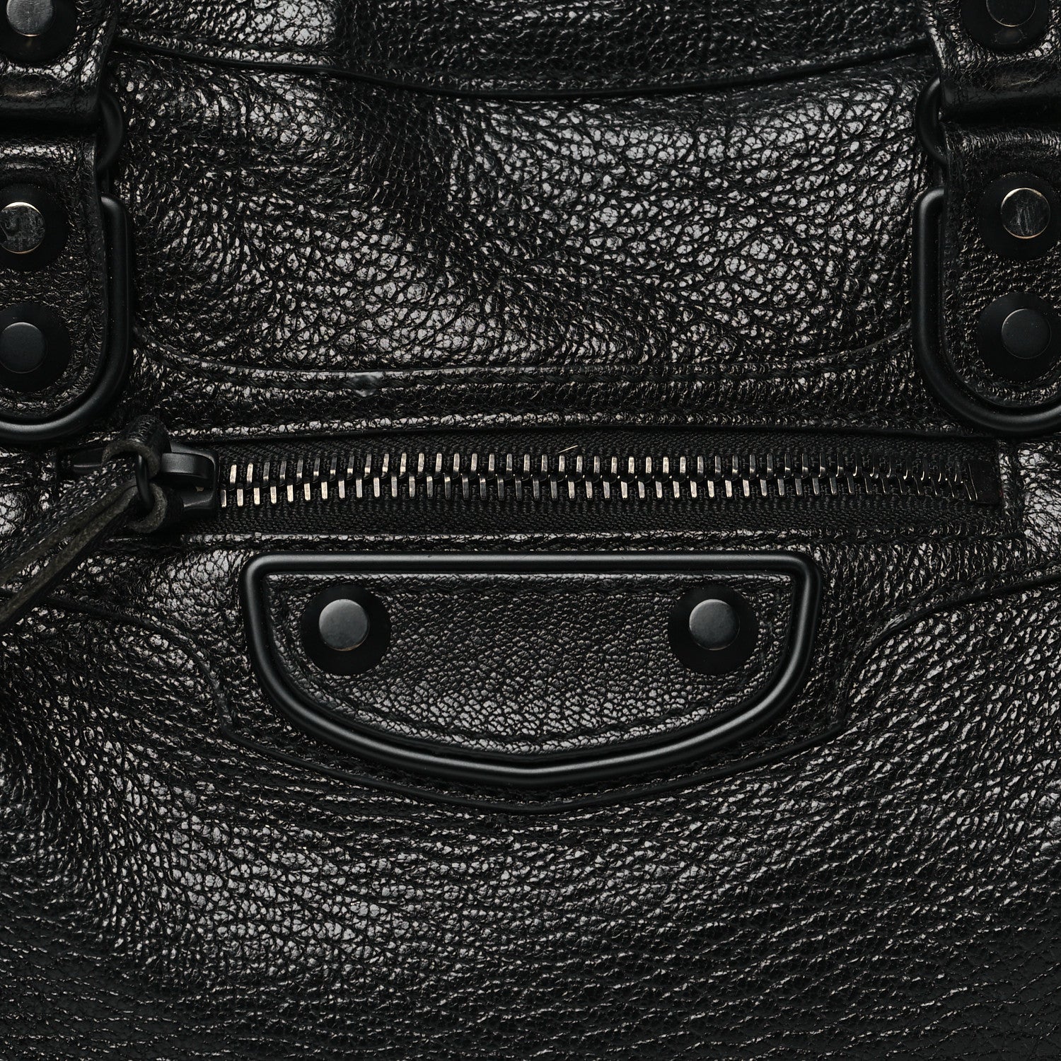 Balenciaga Chevre Black Metallic Edge Hardware S City Black 9 of 12