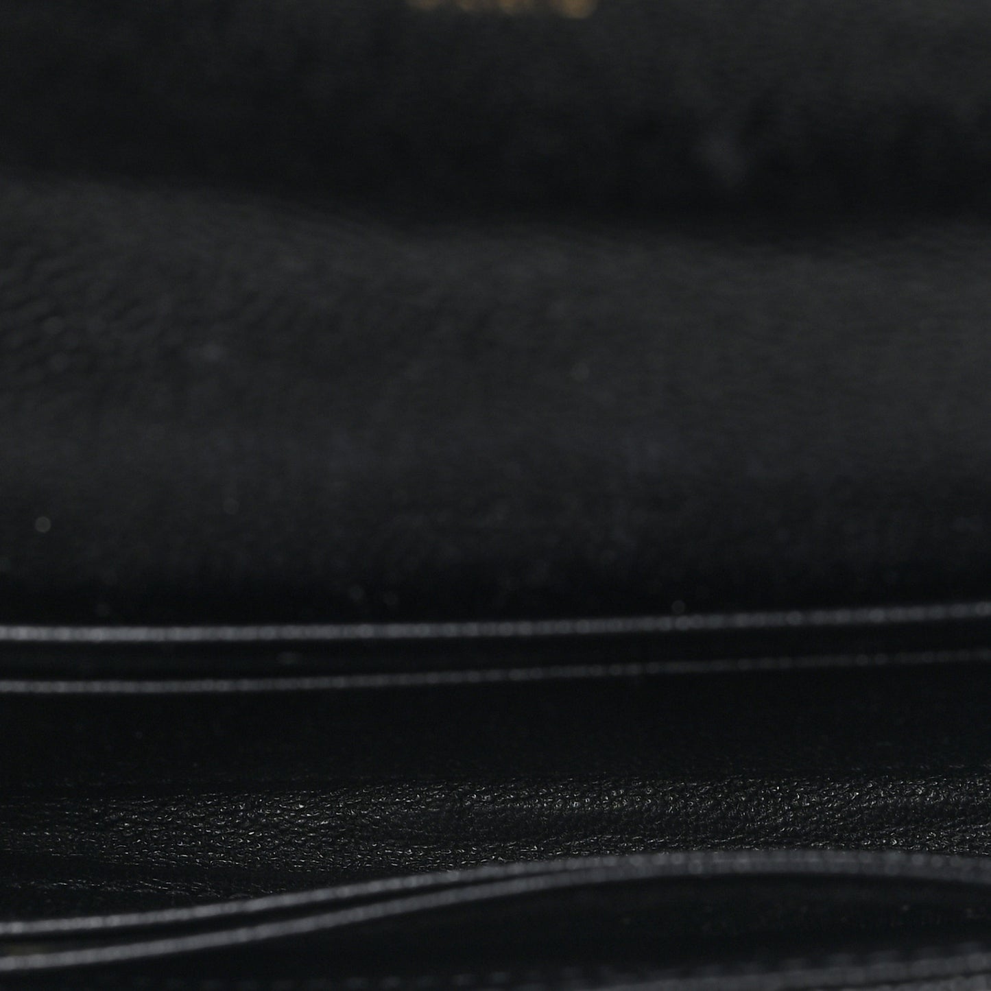 Grain De Poudre Matelasse Chevron Small Monogram Envelope Wallet Black