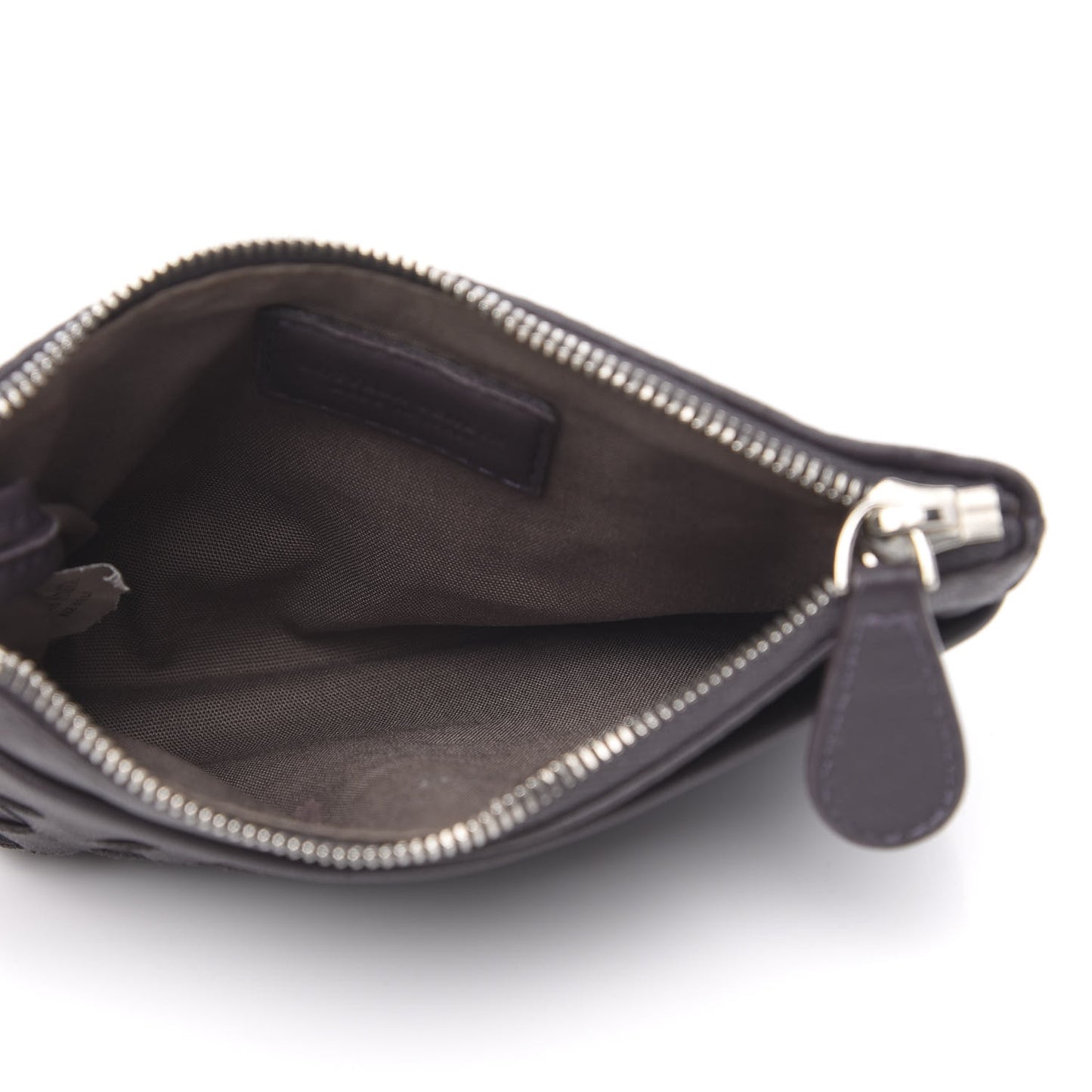 Nappa Intrecciato Key Holder Ebano