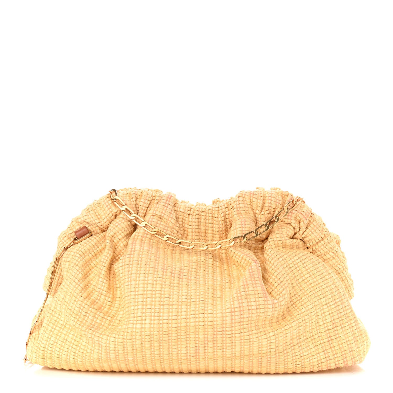 Mansur Gavriel Woven Raffia Mini Cloud Chain Clutch Natural 1 of 9