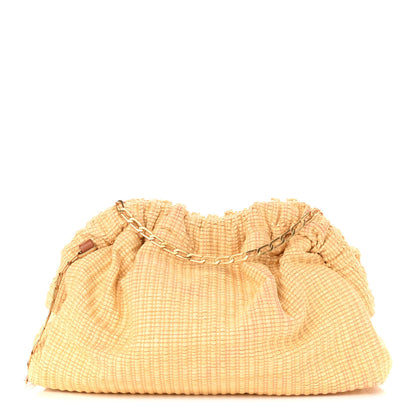 Mansur Gavriel Woven Raffia Mini Cloud Chain Clutch Natural 1 of 9