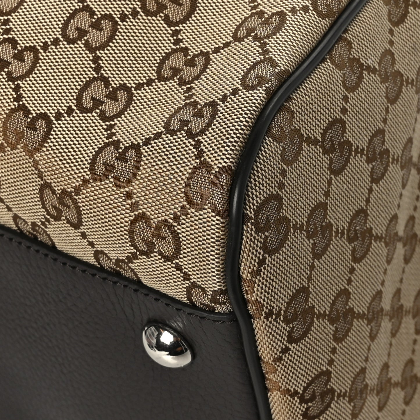 Monogram Dollar Calfskin Boston Duffle Bag Beige Ebony Testa di Moro Marrone Scuro