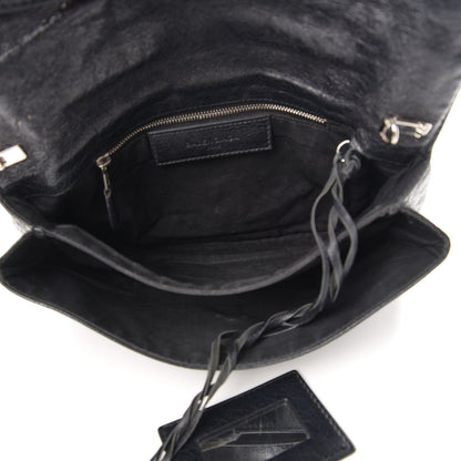 Balenciaga Agneau Giant 12 Silver Hardware Envelope Strap Clutch Black 5 of 8